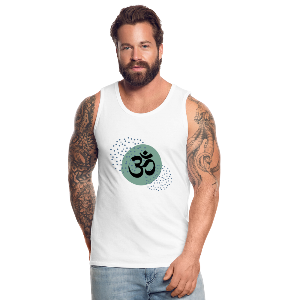 Männer Premium Tank Top - Yoga - weiß