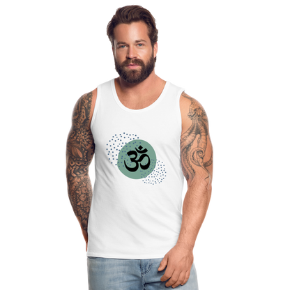 Männer Premium Tank Top - Yoga - weiß