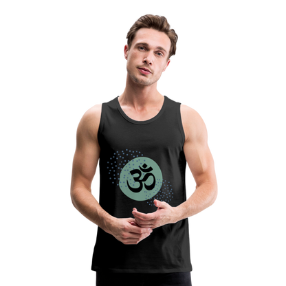 Männer Premium Tank Top - Yoga - Schwarz