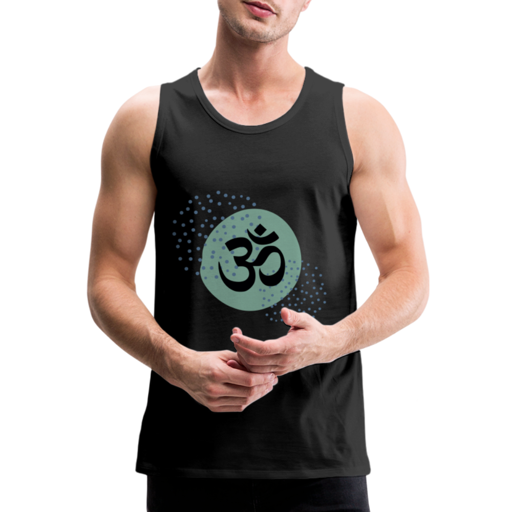 Männer Premium Tank Top - Yoga - Schwarz