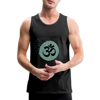 Männer Premium Tank Top - Yoga - Schwarz