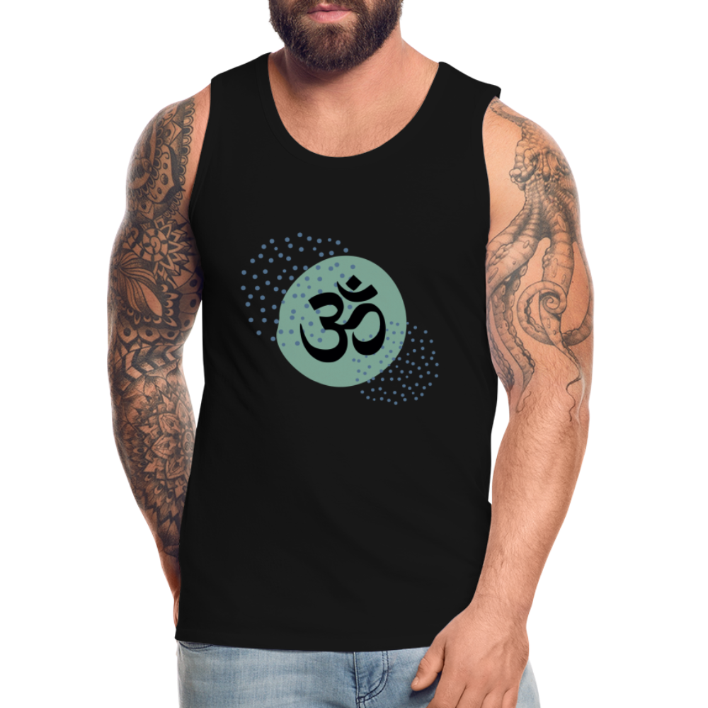 Männer Premium Tank Top - Yoga - Schwarz