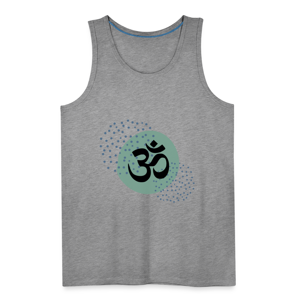 Männer Premium Tank Top - Yoga - Grau meliert