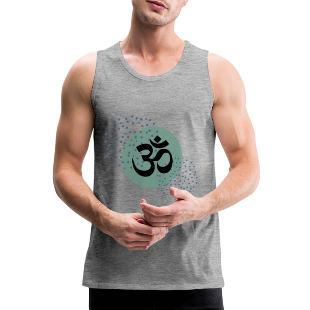 Männer Premium Tank Top - Yoga - Grau meliert