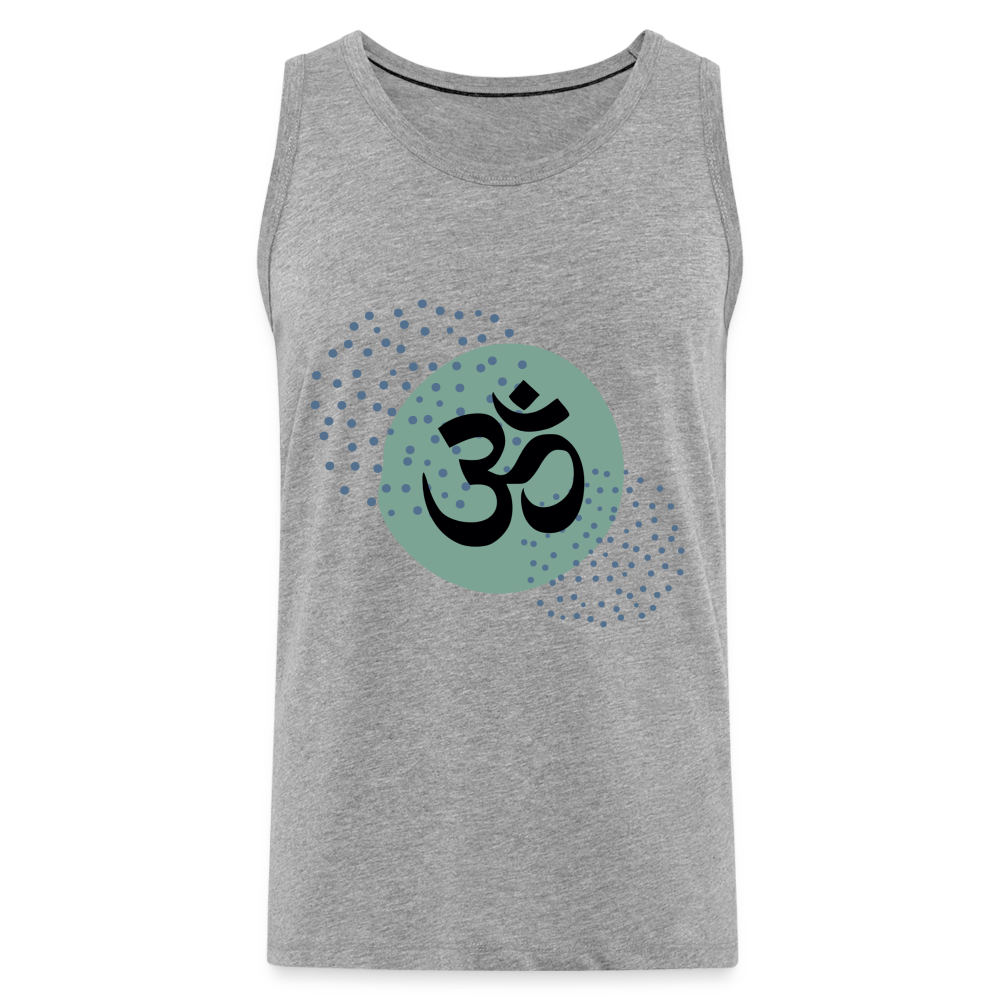 Männer Premium Tank Top - Yoga - Grau meliert