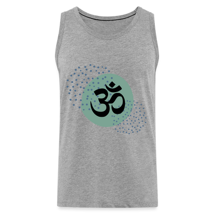 Männer Premium Tank Top - Yoga - Grau meliert