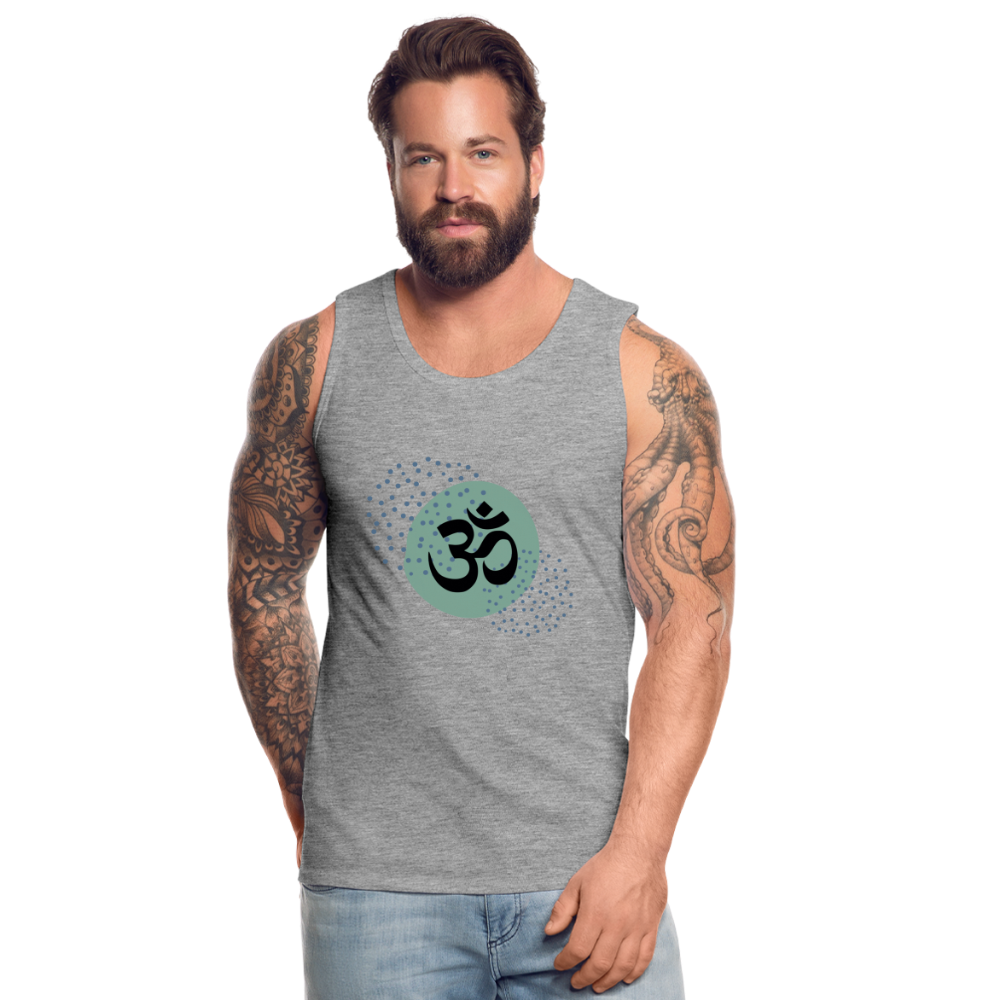 Männer Premium Tank Top - Yoga - Grau meliert