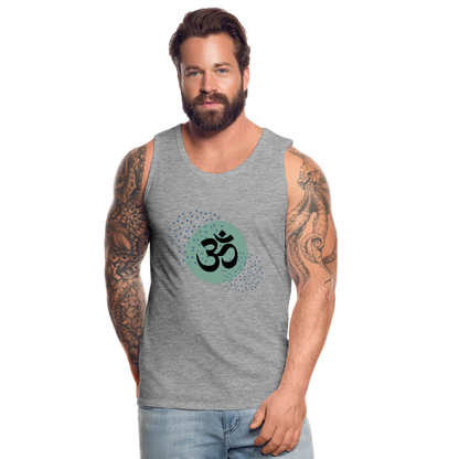 Männer Premium Tank Top - Yoga - Grau meliert