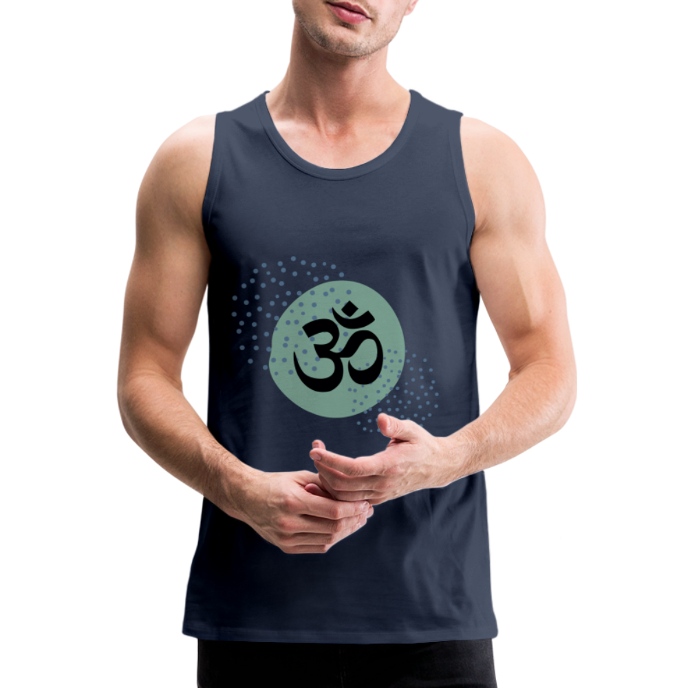 Männer Premium Tank Top - Yoga - Navy