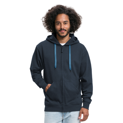 Männer Premium Kapuzenjacke - Yoga - Navy