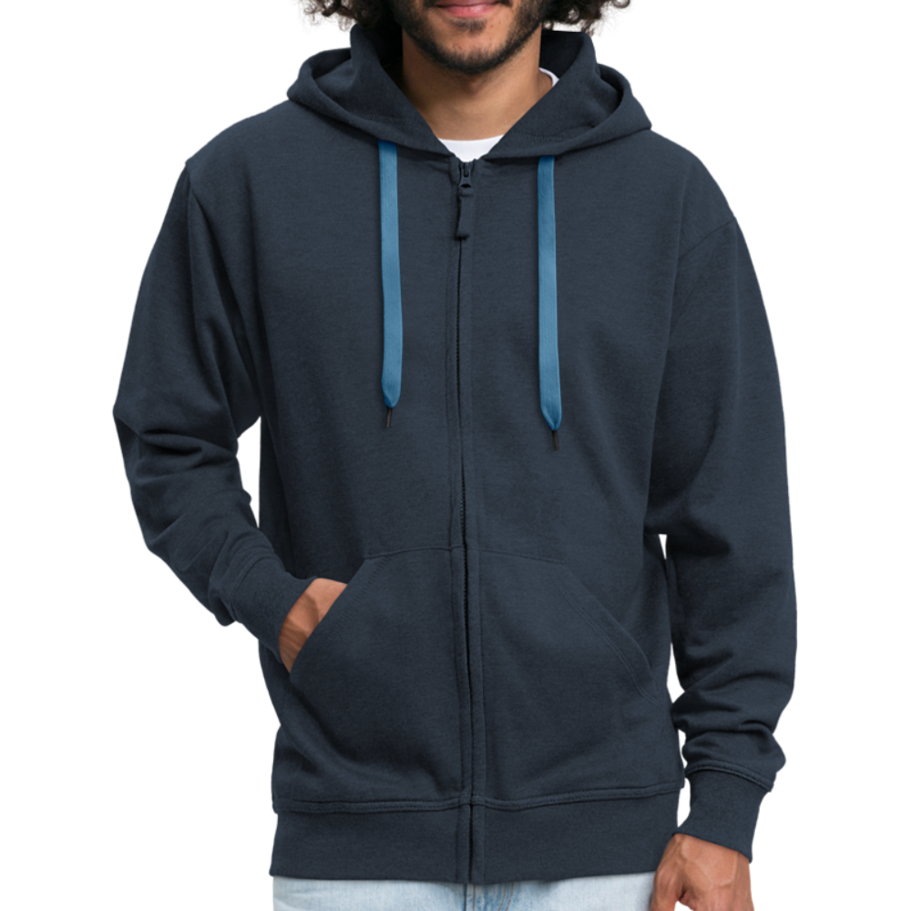 Männer Premium Kapuzenjacke - Yoga - Navy