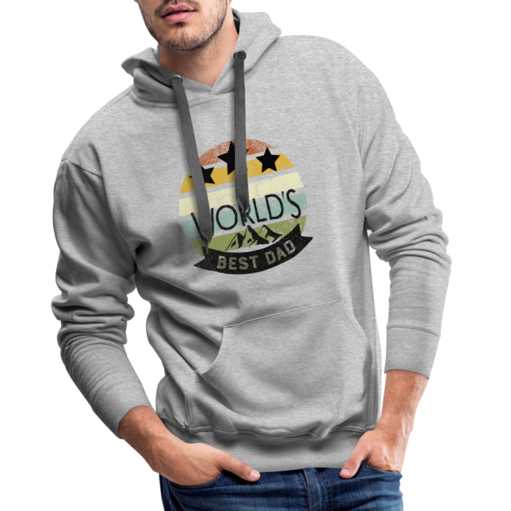 Men’s Premium Hoodie - Best Dad - Grau meliert