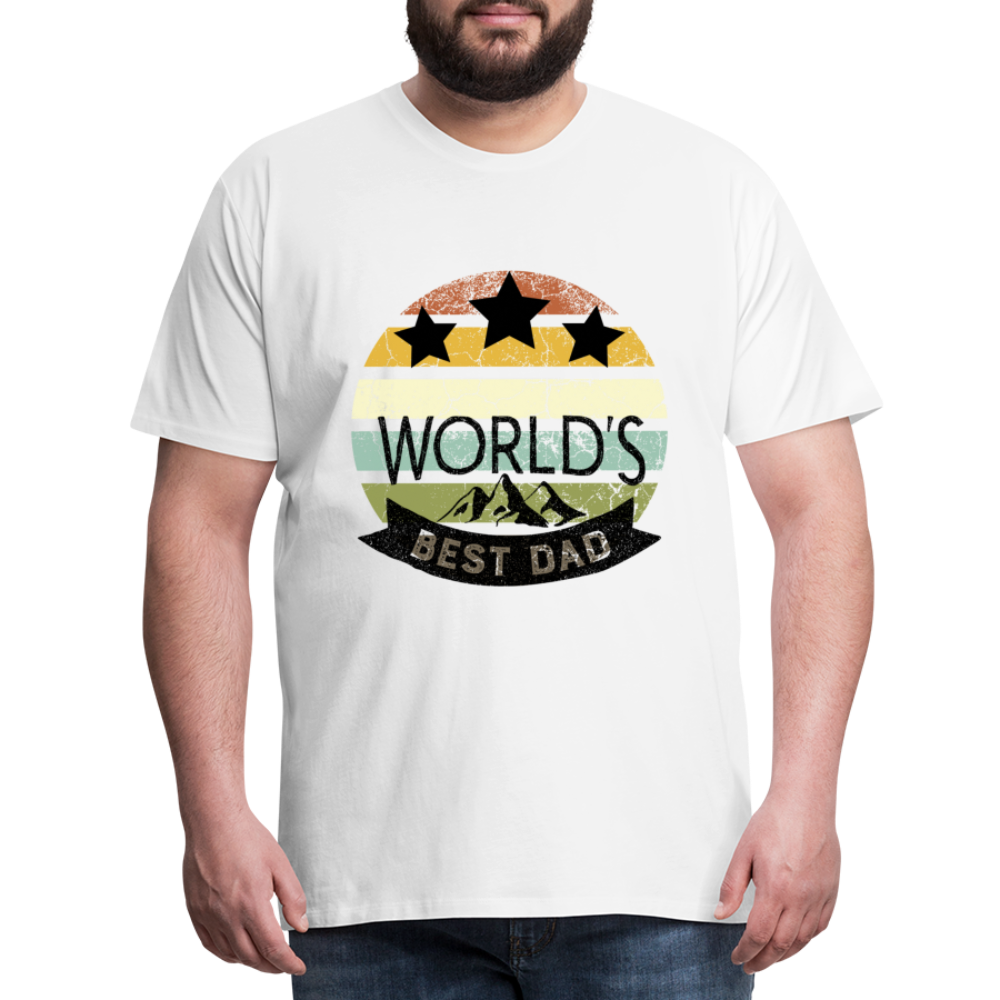 Männer Premium T-Shirt Best Dad - weiß