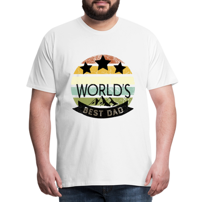 Männer Premium T-Shirt Best Dad - weiß