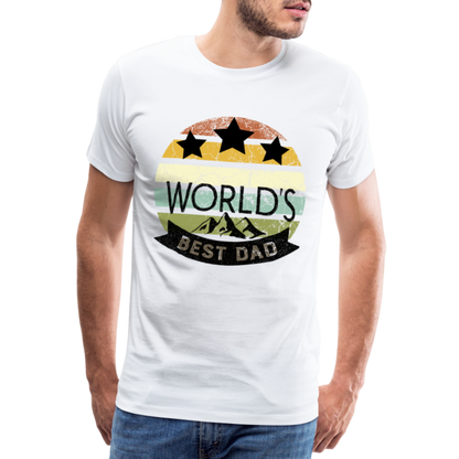 Männer Premium T-Shirt Best Dad - weiß