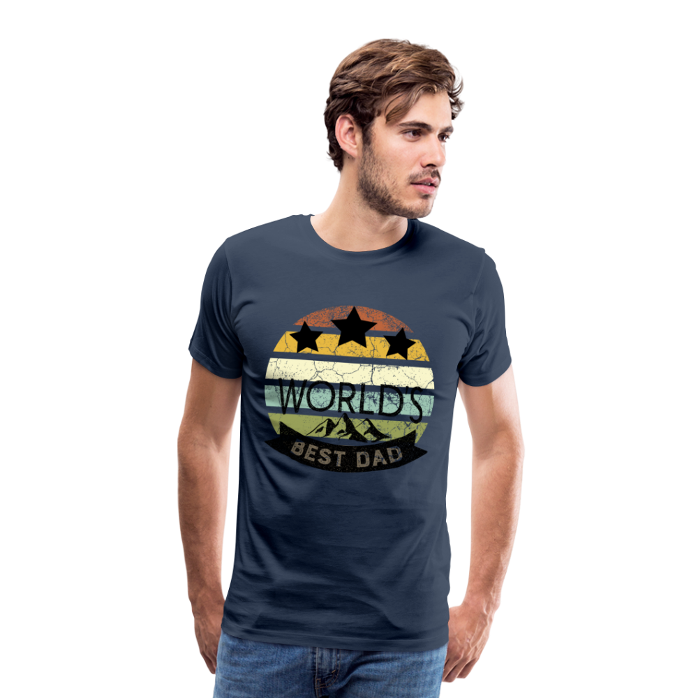 Männer Premium T-Shirt Best Dad - Navy