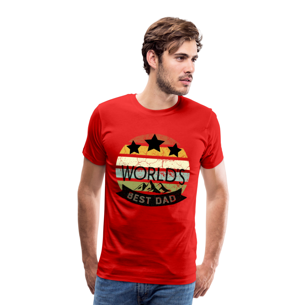 Männer Premium T-Shirt Best Dad - Rot