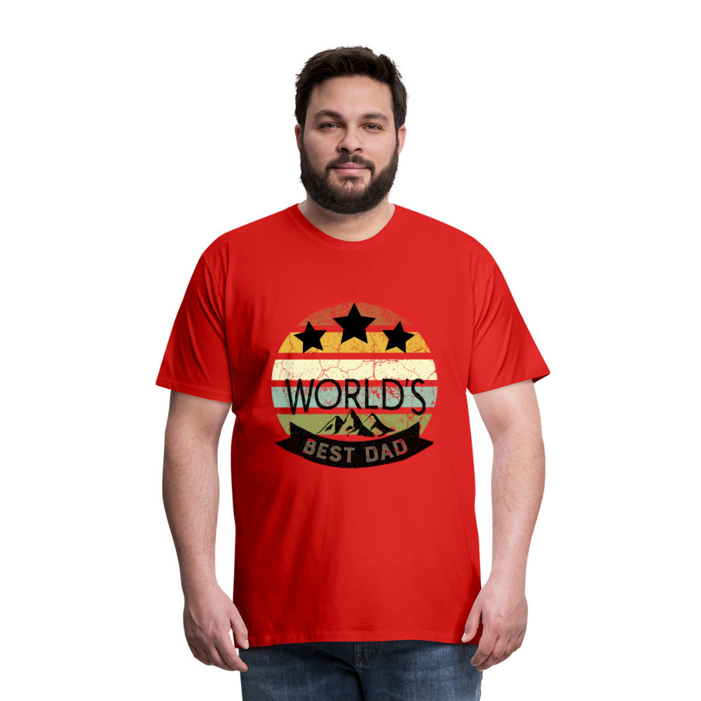 Männer Premium T-Shirt Best Dad - Rot