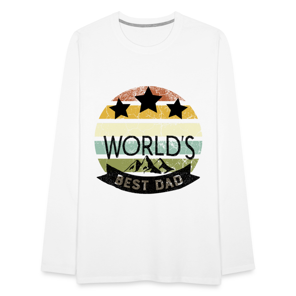 Männer Premium Langarmshirt - Best Dad - weiß