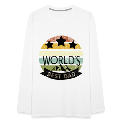 Männer Premium Langarmshirt - Best Dad - weiß