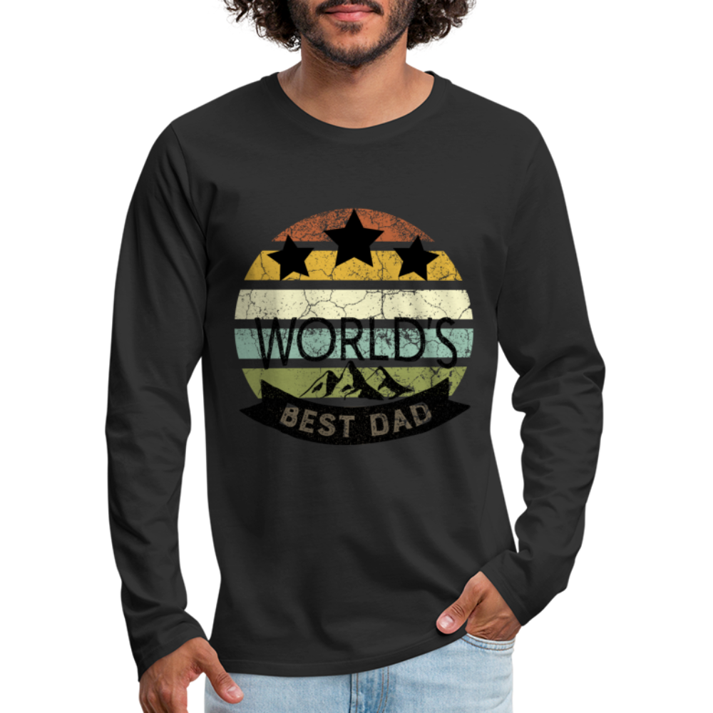 Männer Premium Langarmshirt - Best Dad - Schwarz