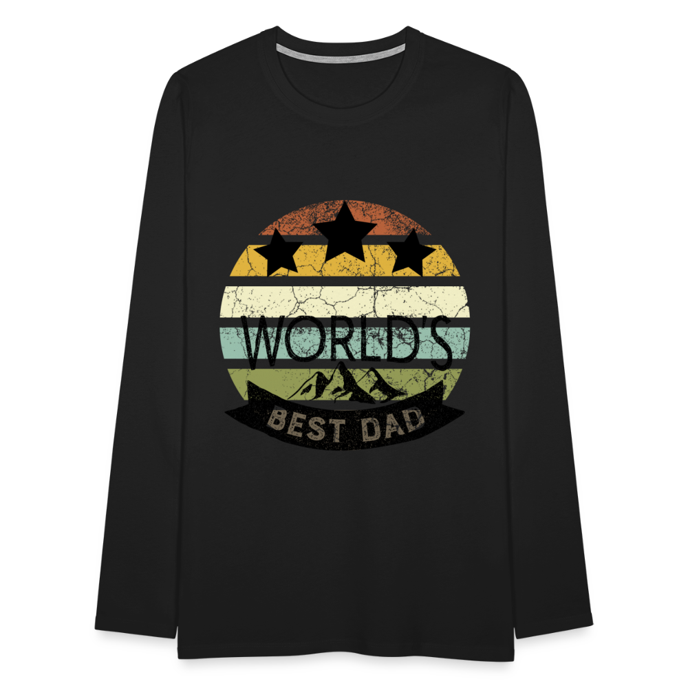 Männer Premium Langarmshirt - Best Dad - Schwarz