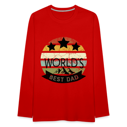 Männer Premium Langarmshirt - Best Dad - Rot