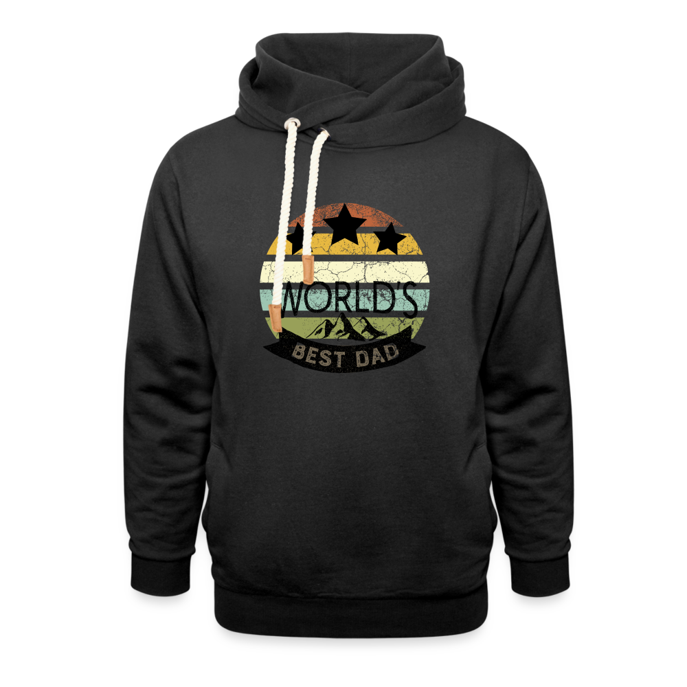 Unisex Schalkragen Hoodie - Best Dad - Schwarz