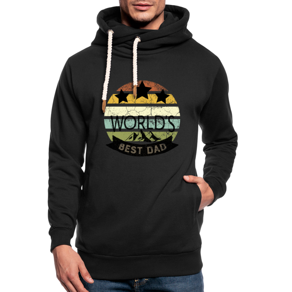 Unisex Schalkragen Hoodie - Best Dad - Schwarz