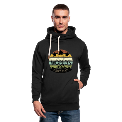 Unisex Schalkragen Hoodie - Best Dad - Schwarz