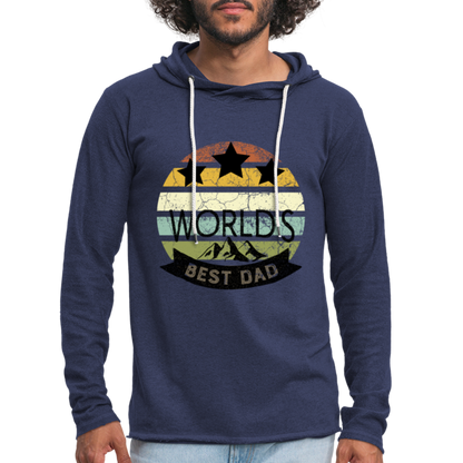 Leichtes Kapuzensweatshirt Unisex - Best Dad - Navy meliert