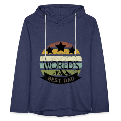 Leichtes Kapuzensweatshirt Unisex - Best Dad - Navy meliert