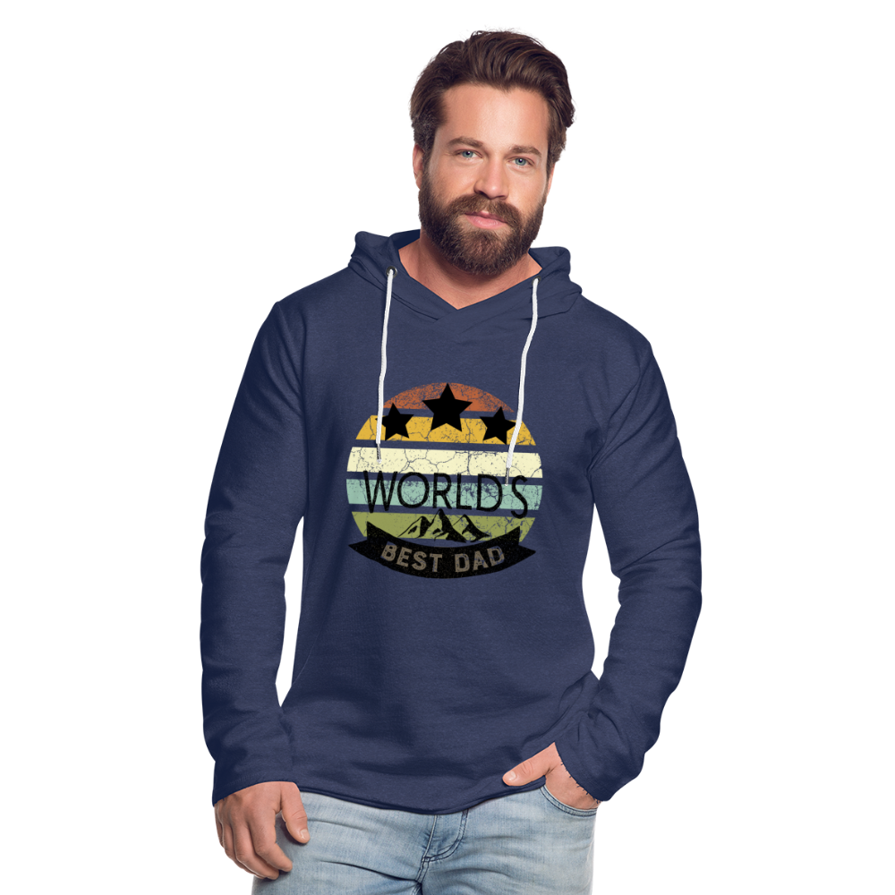 Leichtes Kapuzensweatshirt Unisex - Best Dad - Navy meliert