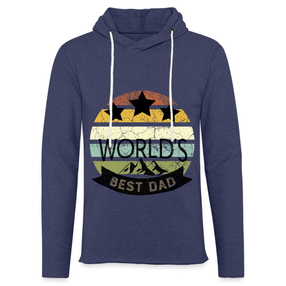 Leichtes Kapuzensweatshirt Unisex - Best Dad - Navy meliert