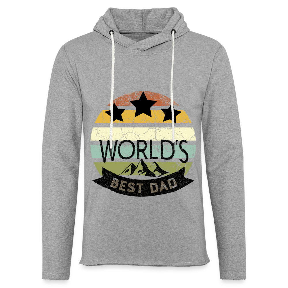 Leichtes Kapuzensweatshirt Unisex - Best Dad - Grau meliert