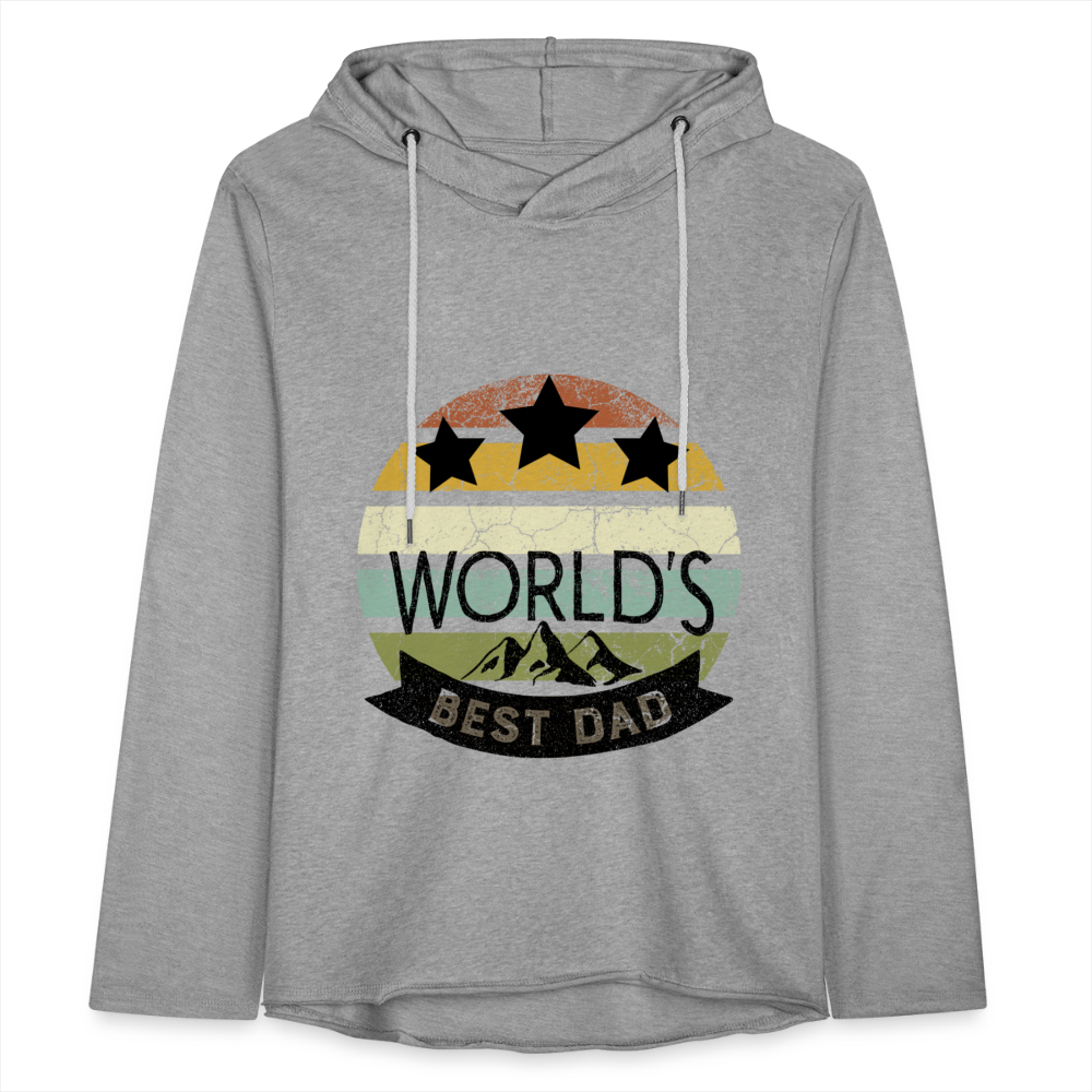 Leichtes Kapuzensweatshirt Unisex - Best Dad - Grau meliert