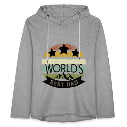 Leichtes Kapuzensweatshirt Unisex - Best Dad - Grau meliert