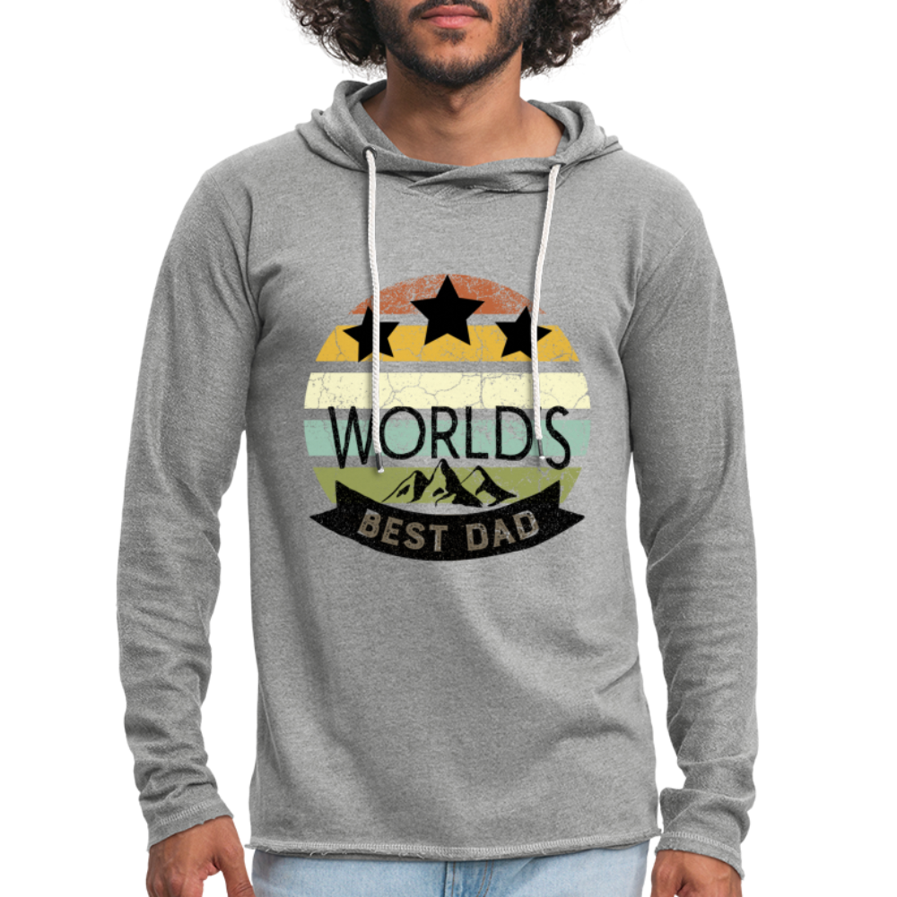 Leichtes Kapuzensweatshirt Unisex - Best Dad - Grau meliert