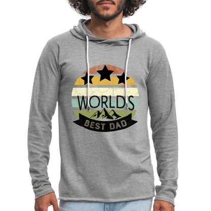 Leichtes Kapuzensweatshirt Unisex - Best Dad - Grau meliert