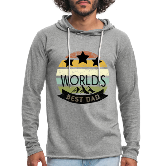 Leichtes Kapuzensweatshirt Unisex - Best Dad - Grau meliert