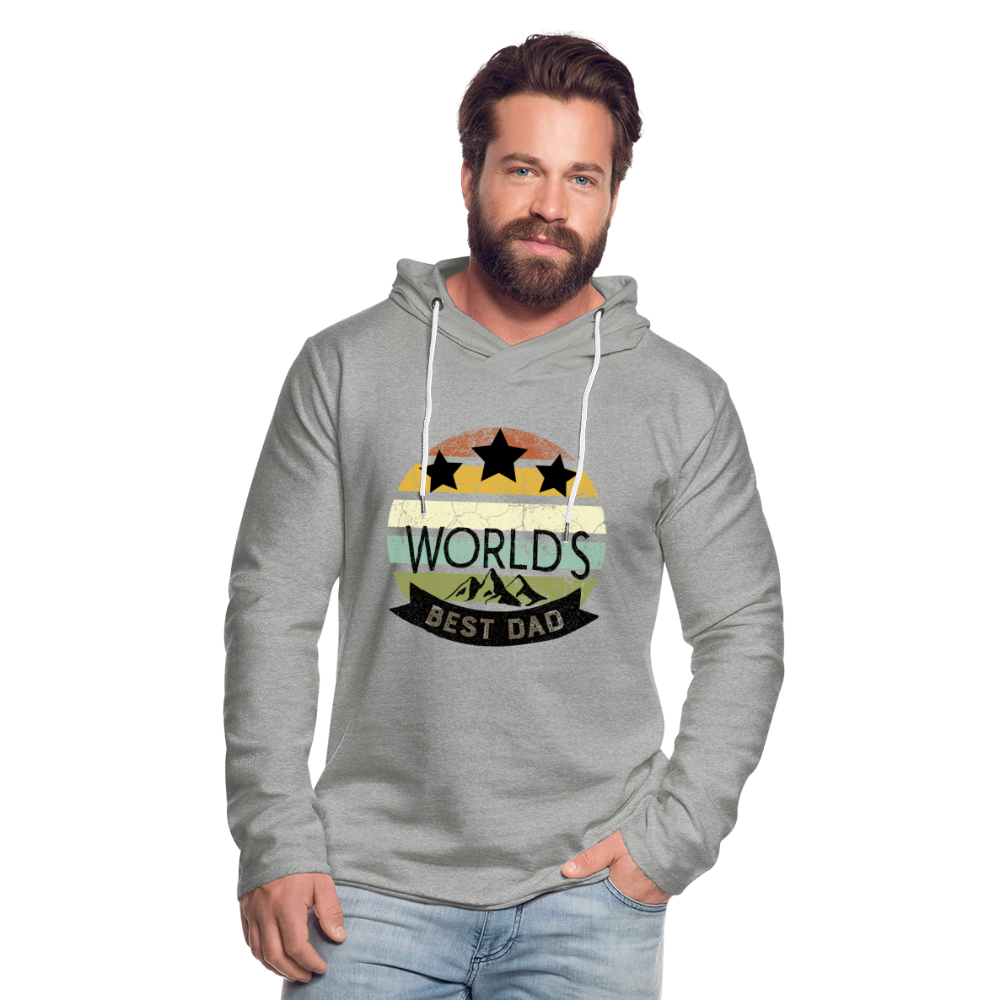 Leichtes Kapuzensweatshirt Unisex - Best Dad - Grau meliert