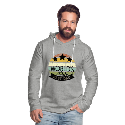 Leichtes Kapuzensweatshirt Unisex - Best Dad - Grau meliert