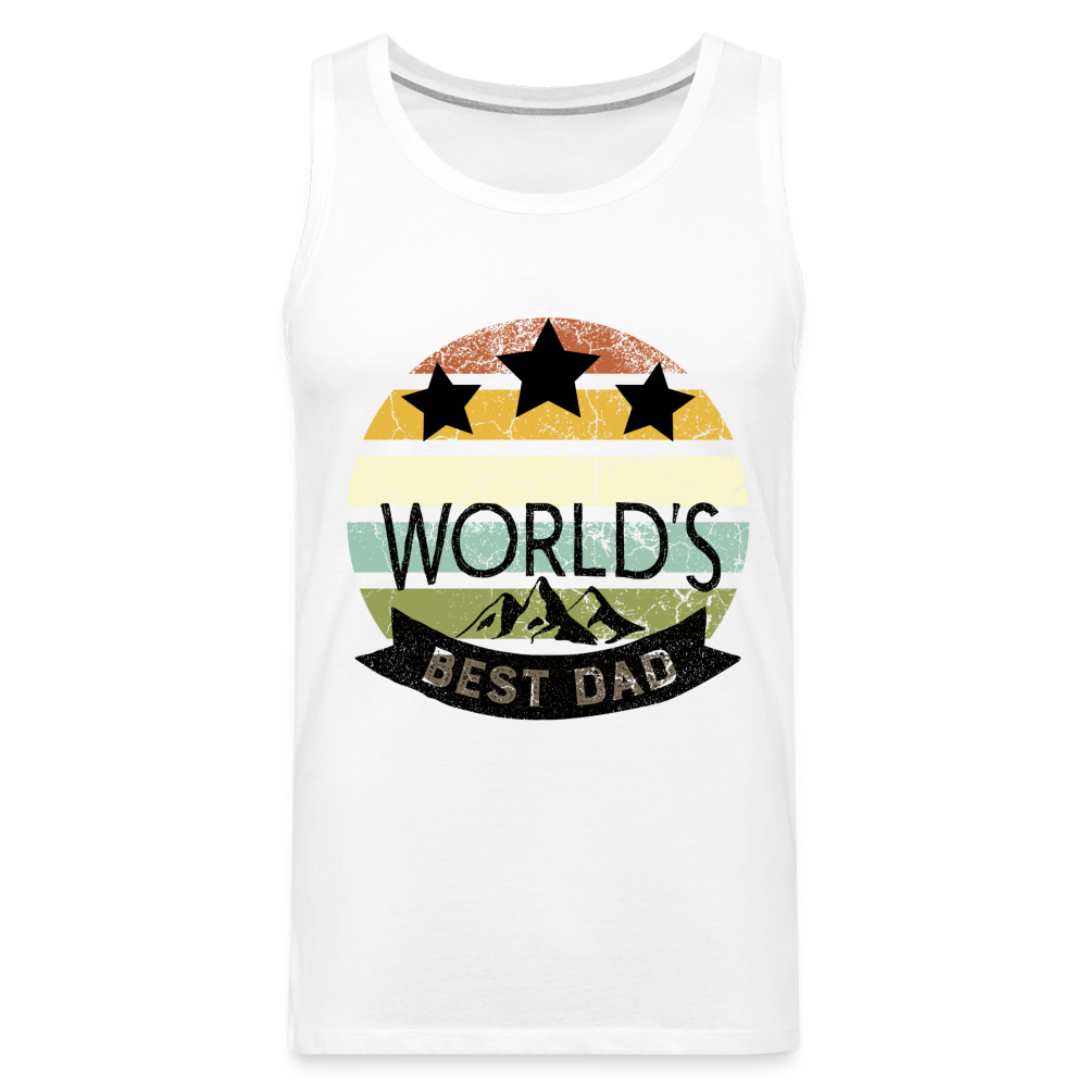 Männer Premium Tank Top - Best Dad - weiß