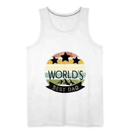 Männer Premium Tank Top - Best Dad - weiß