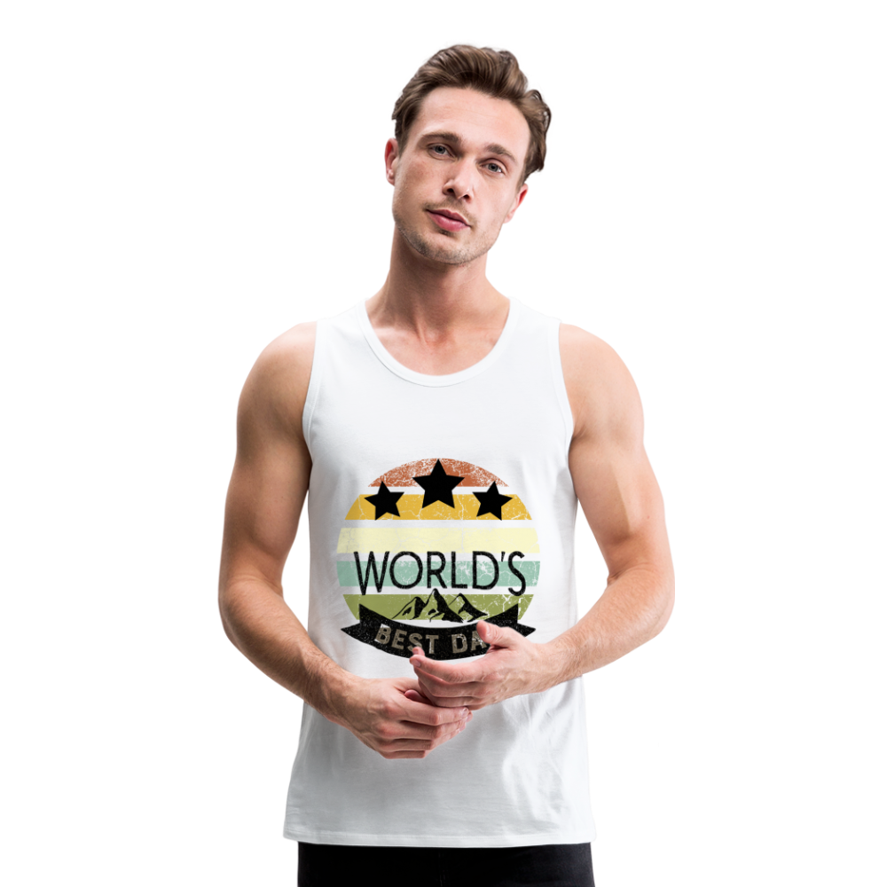 Männer Premium Tank Top - Best Dad - weiß