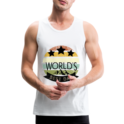 Männer Premium Tank Top - Best Dad - weiß