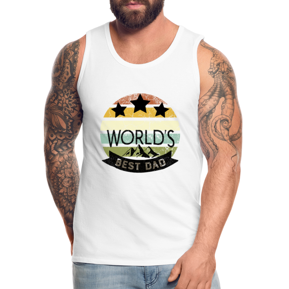 Männer Premium Tank Top - Best Dad - weiß