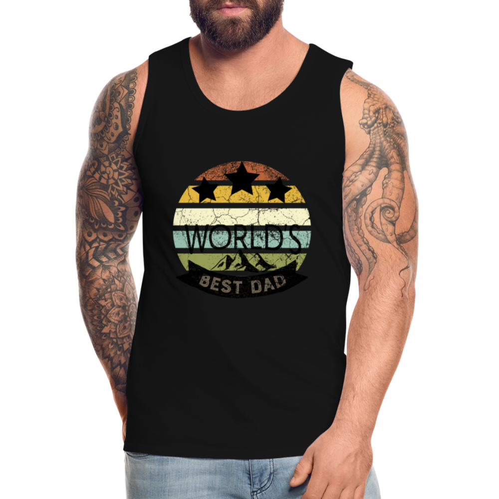 Männer Premium Tank Top - Best Dad - Schwarz