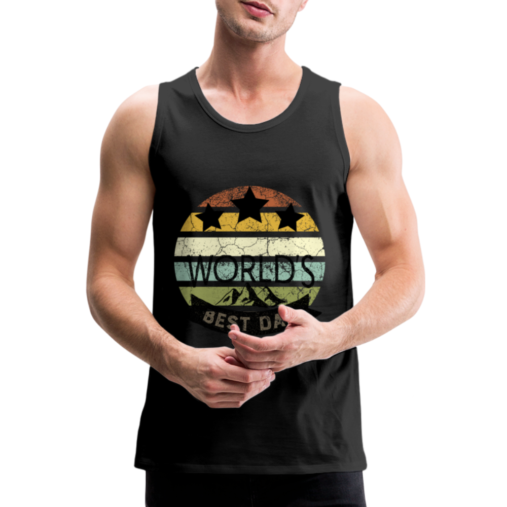 Männer Premium Tank Top - Best Dad - Schwarz