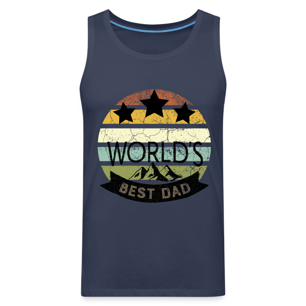 Männer Premium Tank Top - Best Dad - Navy